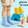 Galochas Infantis para Meninos e Meninas, Alunos do Ensino Fundamental, Antiderrapantes, Impermeáveis, Forradas com Lã, Sapatos de Borracha Quentes, Botas Curtas para Crianças Maiores em Dias Chuvosos