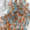 10mm Jade Esmaltado Contas Redondas Quebradas Pipoca Duas Cores Contas DIY Pulseira de Mão Colar Acessórios com Contas Material