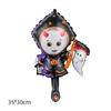 Mini Globo de Película de Aluminio de Halloween Cráneo de Terror Cabeza de Calabaza Globo Divertido Arreglo de Decoración para Fiesta de Festival de Fantasmas