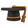 Exclusivo para vendas transfronteiriças: Ponta e tampa de caneta de boné de formatura em PVC, borlas coloridas para a temporada de formatura, proteção de extensão em borracha macia