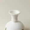 Xícara de Chá de Argila de Jade Estilo Dinastia Tang e Song com Pé Alto para Uso Doméstico, Design de Pêssego Pintado à Mão, Copo de Degustação Artesanal de Parede Fina, Copo Único