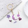 1 colgante de gota de aceite púrpura, pulsera de aleación de zinc coreana, collar, pendientes, llavero, accesorios de joyería