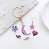1 Colgante Morado con Goteo de Aceite Estilo Coreano DIY Pulsera de Aleación de Zinc Colgante para Collar Pendiente Colgante para Llavero Accesorios de Joyería