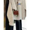 Suéter de Punto Coreano Delgado Estilo Universitario Patrón de Parche de Dachshund para Mujer Otoño e Invierno Nuevo Holgado Punto de Alta Gama