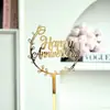 Decoração de Bolo de Aniversário Feliz Acrílico Estilo Ins Transfronteiriço Flor Topper para Bolo de Aniversário