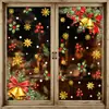 Decorações de Natal, sinos de floco de neve, adesivos de vidro, best-sellers transfronteiriços da Amazon, adesivos eletrostáticos Feliz Natal, atacado