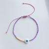 Ins Nicho Estilo Étnico Europeu e Americano Esmalte Colorido Olhos Azuis Sortudo Contas Tecido Miçangas de Arroz Miyuki Pulseirinha Pequena para Mulheres