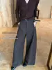 Su Xinlan/YOUMO - Pantalones Casuales Versátiles Sueltos Adelgazantes Estilo Old Money de Alta Inteligencia para Otoño Nuevo (con cinturón) 1725