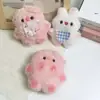 Babero Lindo, Colgantes de Muñecos de Cerdito y Conejo, Babero de Conejo Ruborizado con Perlas, Colgante para Bolso de Muñeco de Cerdito