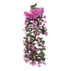 Elegantes Flores Artificiales Violetas de Pared, Arte Floral Colgante para Sala de Estar, Decoración de Vestíbulo de Hotel, Ramo de Decoración de Pared de Lujo Ligero