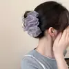 Novo prendedor de cabelo roxo, suave e romântico, com estampa de laço requintada, elegante prendedor de rabo de cavalo e tiara para mulheres