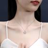 Collar de Plata Esterlina S925 Rueda de la Fortuna Flor Mariposa para Mujer Versátil Nicho Sentido de Alta Gama Nuevo Estilo Chino Cadena Clavícula