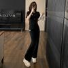 Estilo Salt Light Roupa Casual Esportiva Levemente Madura Conjunto Feminino Moda Verão Redutor de Idade Estilo Xiaoxiang Blusa de Manga Curta Calça de Perna Larga Conjunto de Duas Peças