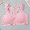 Roupa íntima de algodão puro para estudantes, conjunto de regata esportiva para desenvolvimento de meninas, sutiã para alunas do ensino fundamental, sutiã juvenil plus size transfronteiriço