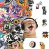 50 piezas de pegatinas estilo pop de milenio, material PET transparente impermeable para decoración DIY de guitarras, cuadernos, patinetas