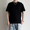 Camiseta de Manga Corta de Color Sólido para Hombre Verano 2026 Nuevo Estilo Coreano Moderna Ajuste Limpio Holgada Cuello Redondo Manga Media para Hombre