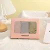 Empaque de Caja para Ropa Interior con Ventana, Paquete de 5, Paquete de 3, Caja de Cartón Blanco para Empaque de Calcetines, Toalla Rectangular