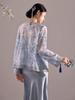 Estilo Novo de Primavera e Outono Jaqueta Curta com Bordado de Miçangas Feminina de Alta Qualidade Estilo Nacional Novo Estilo Chinês Top de Renda com Miçangas N3067