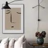 Pintura Colgante de Personaje Abstracto Simple Moderna Arte Nórdico Pared de Fondo de Restaurante Pintura Decorativa de Cabecera Dormitorio Sala de Estar Mural