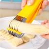 Descascador de banana de aço inoxidável em estoque, cortador de frutas banana, faca para cebola, presunto, salsicha, utensílio de cozinha para cortar, ferramenta multifuncional
