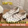 Zapatos de Vestir de Lunares con Falda, Zapatos Mary Jane de Cuero Estilo Bidimensional, Nuevos Zapatos de Verano 2026 Franceses con Lazo de Boca Baja para Mujer