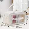 Nueva Bolsa de Cosméticos de Doble Capa, Gran Capacidad, Separación Seco y Húmedo, Bolsa de Almacenamiento Impermeable, Bolsa Portátil de Cosméticos y Artículos de Tocador para Baño y Viajes