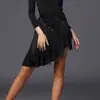 Saia de dança latina Novo estilo de roupa de prática Saia feminina adulta Saia com franjas Roupa íntima Competição Dança Performance Roupas