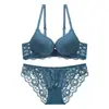 Conjunto de sujetador de encaje sexy transfronterizo europeo y americano para pechos pequeños para que parezcan más grandes, con efecto push-up, talla grande y soporte lateral para el pecho