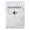 Portapasaporte de cuero con logo fijo transfronterizo, funda protectora de cuero para pasaporte, bolsa de viaje multifuncional de PU para identificación, borde aceitado