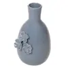 Vaso Gardenia 3 Flores 7,5cm x 7cm x 12,5cm Cerâmica Azul - Wolff