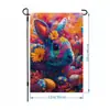 Banderas de Jardín de Pascua Nuevas Transfronterizas, Huevos de Colores, Accesorios de Decoración de Ambiente de Fiesta de Conejos, Banderas de Doble Cara, Hecho a Medida