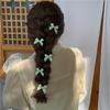 Horquilla para el pelo con lazo a cuadros para niña pequeña, horquilla para el pelo con flequillo, traje de celebridad de Internet, estilo infantil