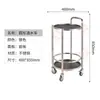 Carrito de Comedor Comercial KTV de Hotel de Tres Niveles de Acero Inoxidable y Vidrio Carrito para Bebidas Carrito de Entrega de Comida para Salones Privados de Restaurante Carrito de Mano para Pasteles