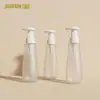 Botella Transparente Esmerilada de 150 ml con Bomba Dosificadora para Aceite Desmaquillante, con Sentido de Diseño, Material de Empaque de Plástico PET para Productos de Cuidado de la Piel de Emulsión Acuosa y Esencia