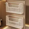 Estante de Almacenamiento para Film de Cocina Soporte de Almacenamiento Montado en Pared sin Taladro Cesta de Almacenamiento Interior para Puerta de Gabinete Lateral de Refrigerador