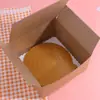 Caixa de embalagem quadrada de cor sólida para comércio exterior transfronteiriço caixa de ponto ocidental sem desconto caixa de bolo de papel kraft caixa de presente suporte em estoque