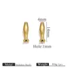 Acero Inoxidable Chapado en Oro Junta de Bambú Tubo Curvo Cuentas de Peces Pequeños Cuerda Hecha a Mano Materiales Accesorios Pulsera para Ensartar DIY Accesorios de Decoración de Acero