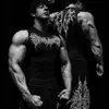 Breathedivinity Marca Americana Tendência Estilo Escuro Esporte Fitness Colete Masculino Secagem Rápida Respirável Top