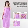 Toalla de baño, Bata de baño para mujer, Uso en casa, Absorbente, Toalla de baño grande, Bata de dormir, Vellón de coral, Manga corta, Secado rápido, Toalla de baño vestible