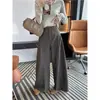 ¡Wan oro aceite producto único~! Pantalones anchos simples y versátiles para mujer, nueva colección otoño 2026, con mucha caída, holgados y casuales