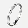 Pulsera Nueva con Giro Estilo Coreano, Pulsera Geométrica de Moda con Cruz Hueca de Diamantes Completos Estilo Ins Europeo y Americano, Pulsera Simple y Única