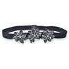 Cinturón Elástico Nuevo Transfronterizo para Mujer con Incrustaciones de Pedrería Flor Dulce de Cristal Decorativo Cintura Elástica Venta al por Mayor