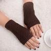 Guantes de Lana Cálidos Guantes de Medio Dedo Transfronterizos Guantes para Jugar Guantes Falsos Guantes de Punto Acrílico Europeos y Americanos