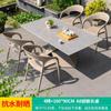Mesa y silla de exterior para ocio, mesa y silla de terraza, mesa y silla de exterior para patio, jardín, mesa y silla de exterior, mesa de té y cafetería, conjunto de tres piezas