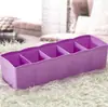 Caja organizadora de cajones y compartimentos para ropa interior y calcetines transfronteriza de 5 compartimentos, caja de plástico para clasificar y organizar del hogar, venta al por mayor de artículos para el hogar