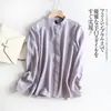 Camisa Blanca 2026 Primavera/Verano Nuevo Estilo Color Sólido Ropa de Oficina Ol Holgada Cómoda Camisa Casual de Moda de Manga Larga con Efecto de Caída