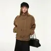 Recuerdos de Oakland: Nueva chaqueta casual suelta de doble botonadura para mujer estilo europeo y americano con cinturón integrado