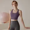 Sujetador Deportivo de Tirante Ancho para Mujer, Ropa Exterior de Fitness Una Pieza con Almohadillas en el Pecho, Camiseta sin Mangas de Yoga, Camiseta sin Mangas de Yoga con Almohadillas Integradas en el Pecho