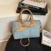 Bolso de Hombro Cruzado Pequeño Cuadrado de Mezclilla para Mujer 2026 Nuevo Estilo Coreano Diseño de Retazos Gran Capacidad Casual Simple