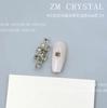 K9 Novo Shijia prata gravado com ponta Night Shadow Nail Diamond Black Special-Shaped Diamond Rock Sugar Oval Nail Jewelry